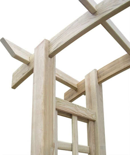 Αψίδα Κήπου από Ξύλο 150x60x210cm Μπεζ 41662 Αψίδα Κήπου από Ξύλο 150x60x210cm Μπεζ 41662