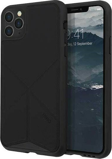 Uniq Transforma Umschlag Rückseite Synthetisches Leder / Silikon Schwarz (iPhone 11 Pro Max)