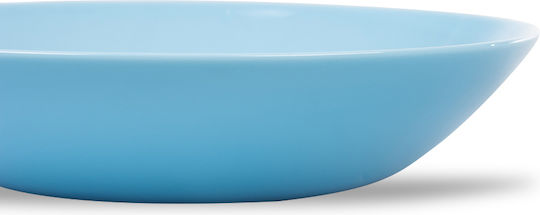 Luminarc Diwali Πιάτο Βαθύ Γυάλινο Light Blue με Διάμετρο 20cm