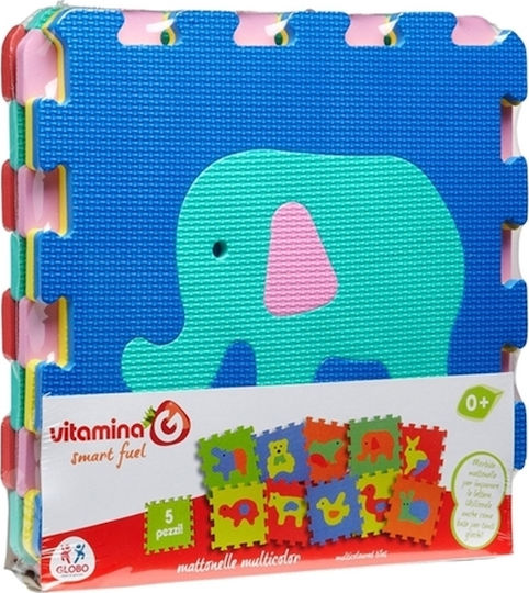 Globo Interaktives Kinder-Bodenpuzzle mit Tieren 5 Teile