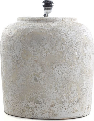 Soulworks Zimp Ceramic Vintage Table Lamp with White Shade and Gray Base