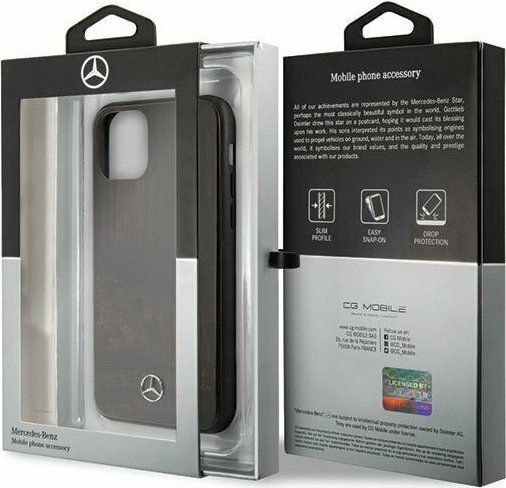 Mercedes-Benz Wood Line Book Wooden Brown (iPhone 11 Pro)