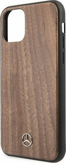 Mercedes-Benz Wood Line Back Cover Lemn Maro (iPhone 11 Pro)