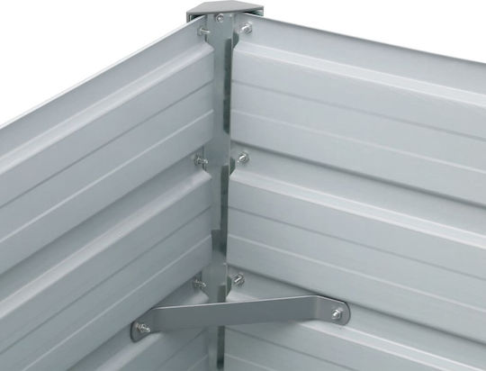 vidaXL Blumenkasten Metallisch Gray 320x40x45cm.