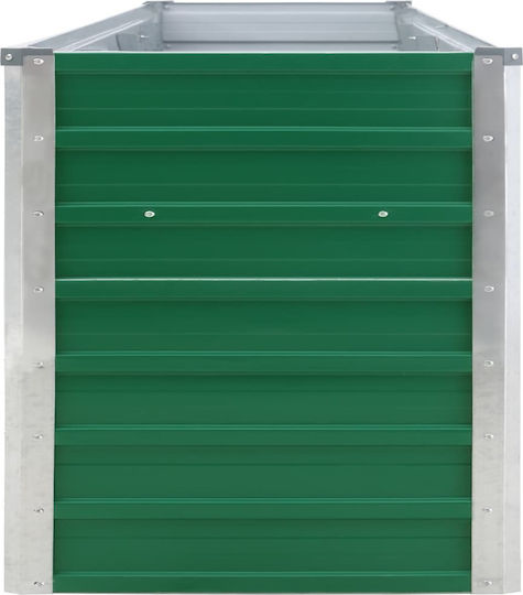 vidaXL Blumenkasten Metallisch Grün 320x40x45cm.