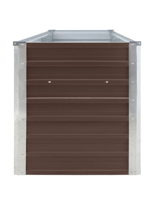 vidaXL Кутия за саксии Метал Кафяв 320x40x45см.