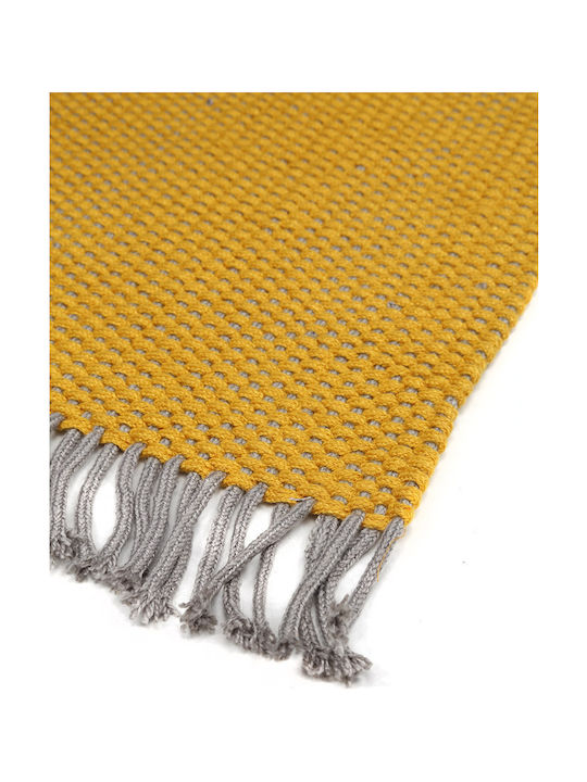 Royal Carpet Duppis Teppich Außenbereich Rechteckig mit Fransen OD3 Grey Yellow