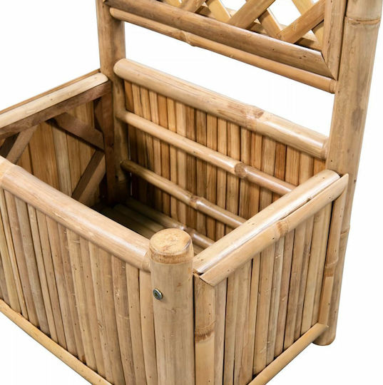 vidaXL Кутия за саксии Бамбук Кафяв 40x30x135см.