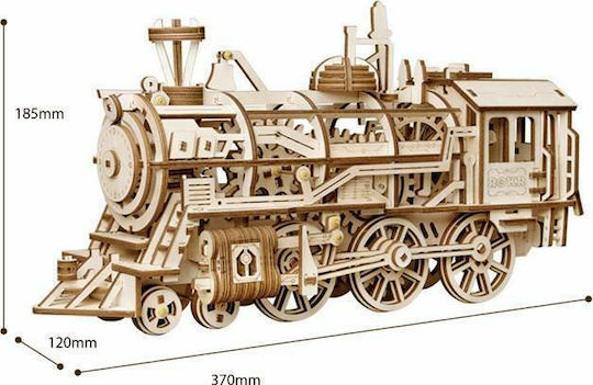 Robotime Дървена Конструктивна Игра Locomotive 3D за Деца 12+ години+ Години