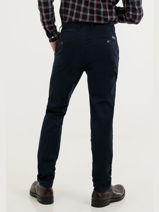 Superdry Core Ανδρικό Παντελόνι Chino σε Slim Εφαρμογή Navy Μπλε