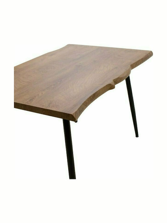Neve Kitchen Wooden Table With Metal Frame 120x80x75cm