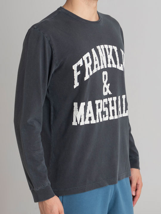 Franklin & Marshall Bluza Bărbătească cu Mânecă Lungă Neagră