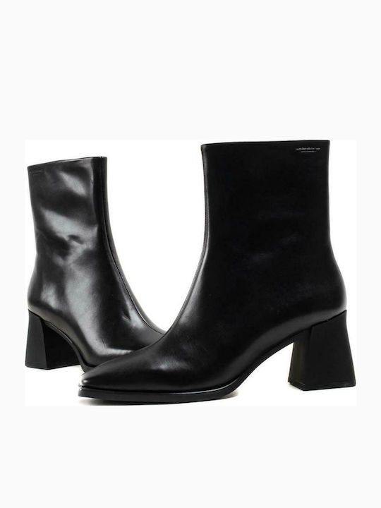 Hedda Leder Damen Chelsea Stiefeletten Schwarz