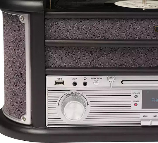 Denver MRD-51 Turntables with Preamp and Built-in Speakers Black