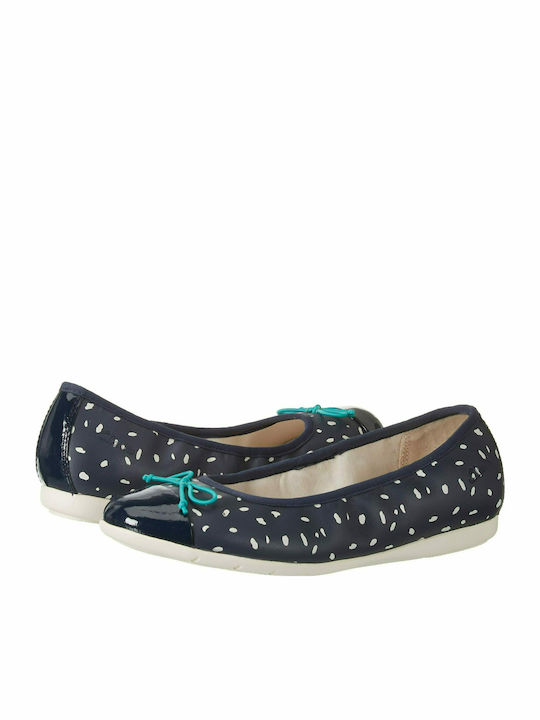 Παιδικές Μπαλαρίνες Anatomisch Einfach Leder Marineblau Dance Puff