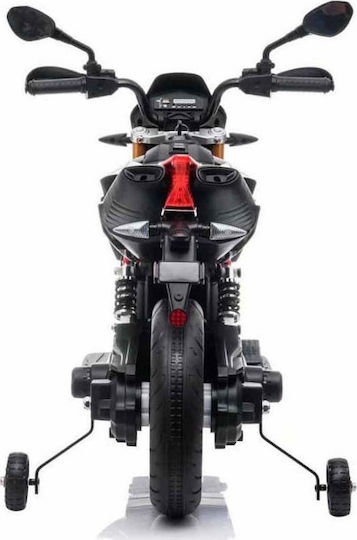 Kids Ride-On Motorbike Electric 12 Volt Black with Leather Seat for Ages 2-6 and 3+ Years