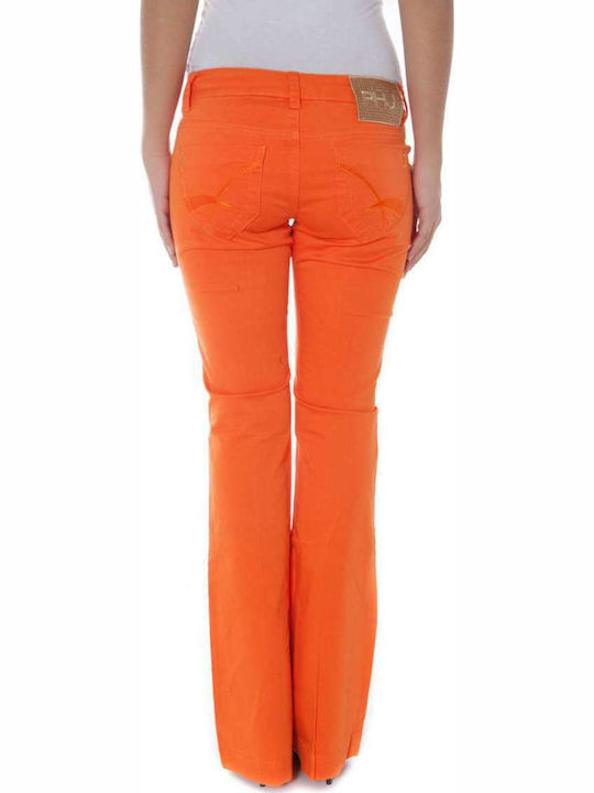 Phard Women's Fabric Trousers in Narrow Line Orange