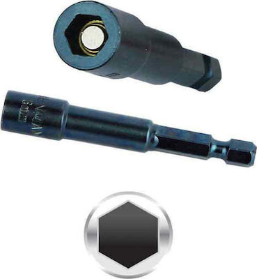 Benman Magnetic Căpăcel Hexagonal cu Patrat de Prindere 1/4" Diametru 8mm 1buc