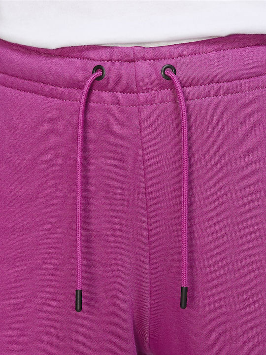 Sportswear Essential Παντελόνι Φόρμας με Λάστιχο Fleece Φούξια