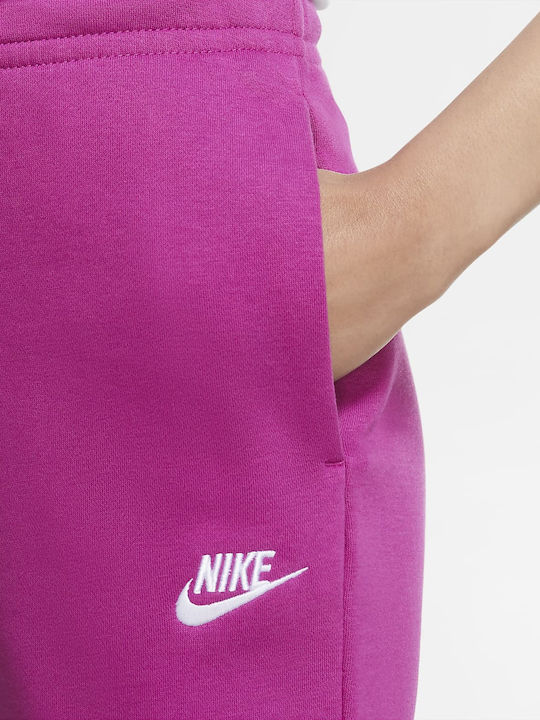 Sportswear Essential Παντελόνι Φόρμας με Λάστιχο Fleece Φούξια