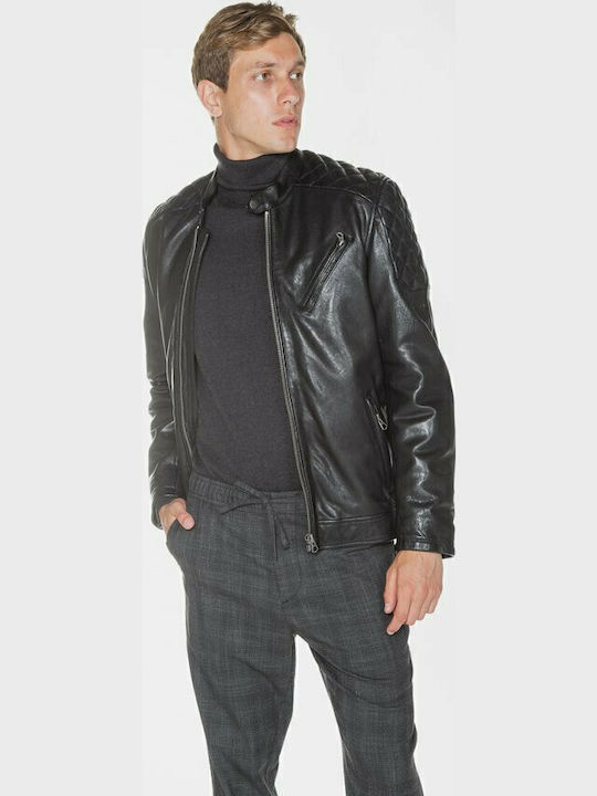 Defoe Lederjacke Jacke Biker Schwarz