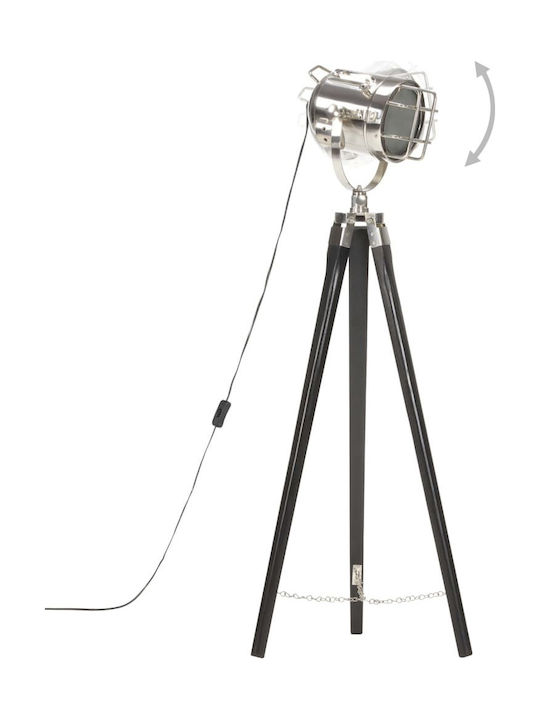 vidaXL Vintage Floor Lamp H97xW24cm. with Socket for Bulb E27 Black