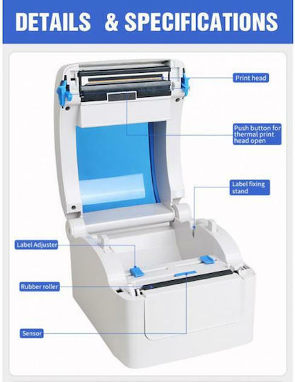 Conceptum GP-1324D Etikettendrucker Thermisch direkt USB 203 dpi