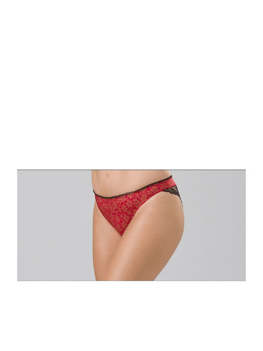 Luna Burlesque Women's Brazil with Lace Red