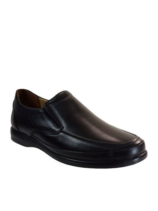 Bagiota Shoes Lider-1 Leder Herren Freizeitschuhe Anatomisch Schwarz