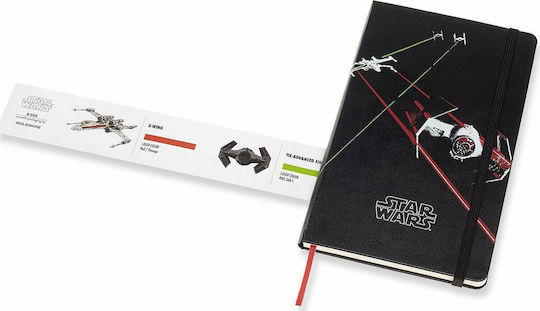 Moleskine Notizbuch Geregelt mit Gummiband Schwarz