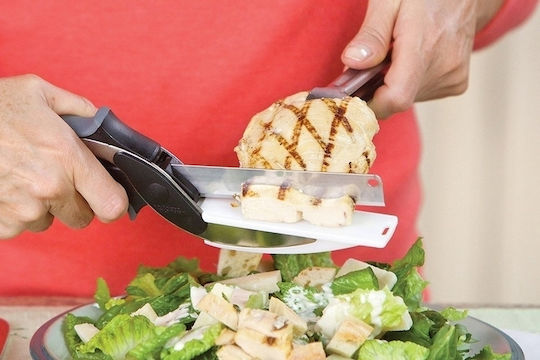 Salatschere aus Edelstahl Schwarz