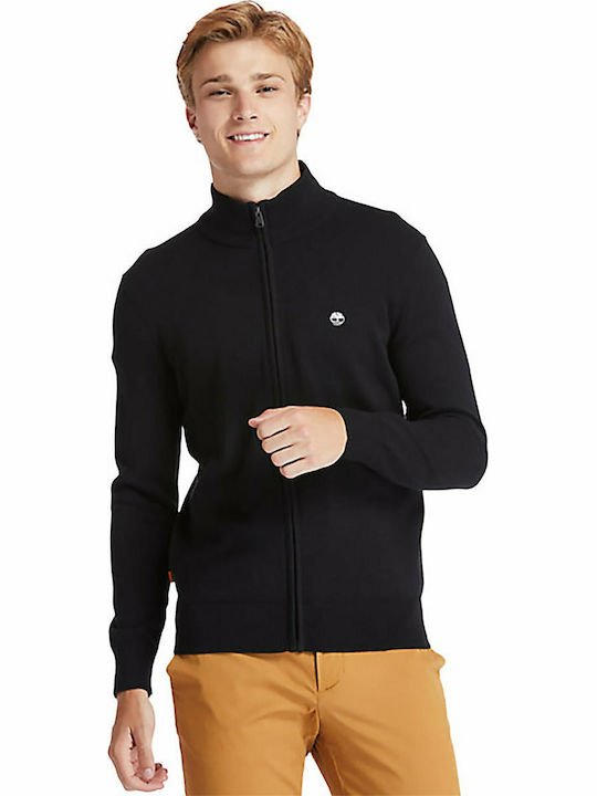 Williams River Full Zip Ανδρική Ζακέτα Πλεκτή Μαύρη