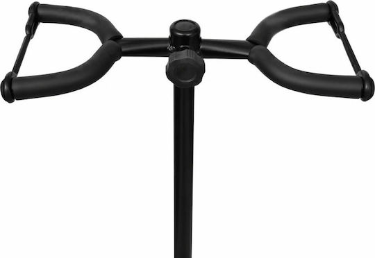 vidaXL Double Adjustable Folding Stand Floor for Guitar/Bass