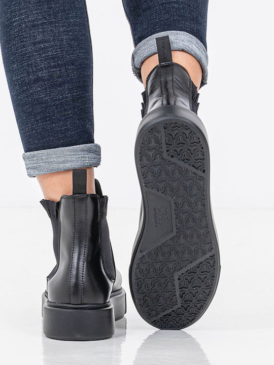 Leather Women's Ankle Boots Black