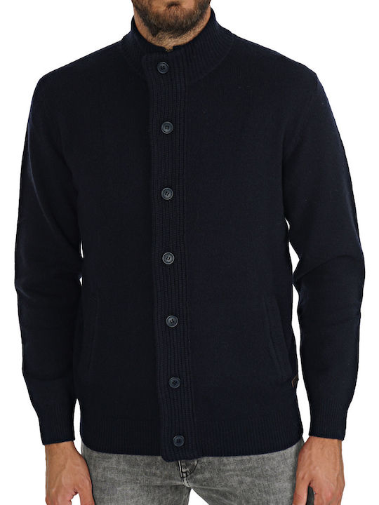 Cardigan Tricotat pentru Bărbați Albastru