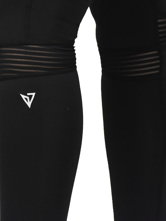 Women's Long Running Legging High Waisted Black