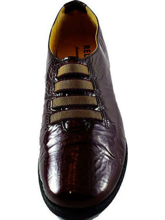 Anatomic Women's Slip-On Leather Burgundy Patent
