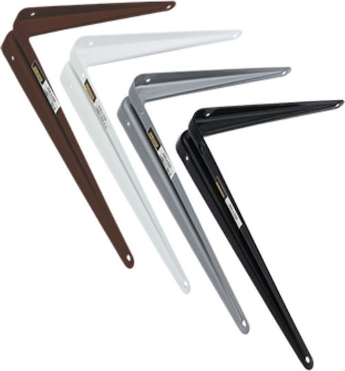 FFG Heavy-Duty Metallic Corner Shelf White 150x200mm 25747