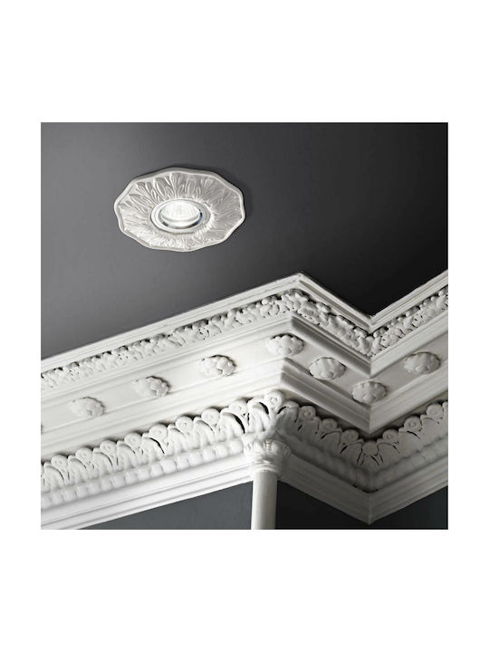 Ideal Lux Round Plaster Recessed Spot with Socket GU10 White 15x15cm. 1pcs