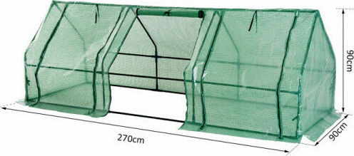 Outsunny Metal Greenhouse Greenhouse Tunnel with Metal Frame 2.7x0.9x0.9m