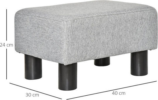 Suport Pentru Picioare Tapitat Cu Țesătură Gri 40x30x24cm
