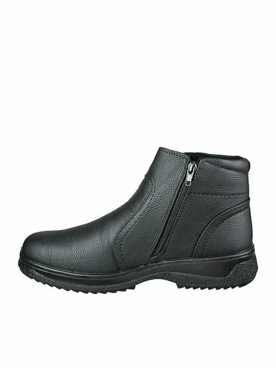 Schwarz Herrenstiefel mit Reißverschluss