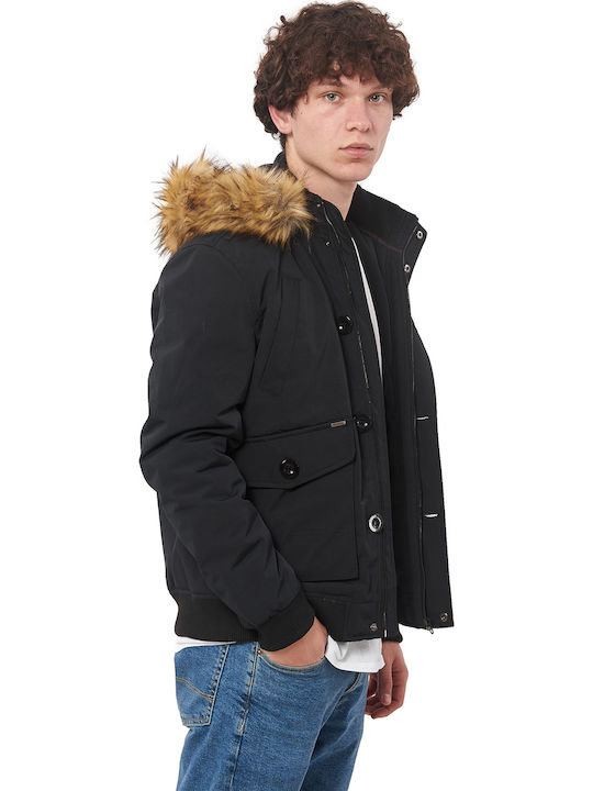Aris Geci Barbati Iarnă Parka Negru