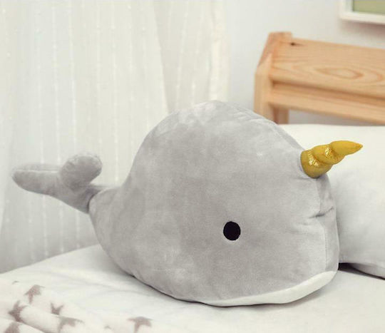 Kiokids Crib Decorative Pillow Unicorn Gray 45x17cm