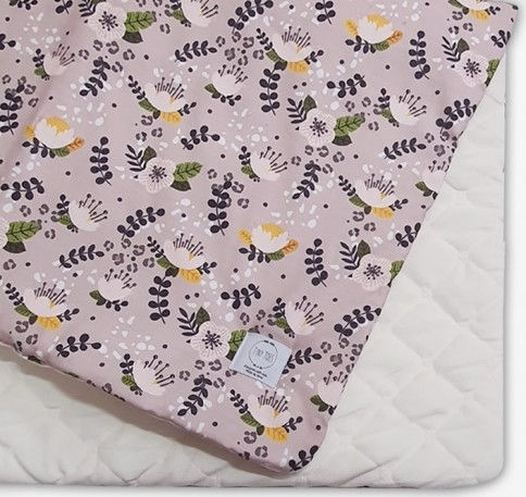 Tiny Toes Mini Διπλής Όψης Lotus Πάπλωμα Λίκνου Ροζ 75x100cm