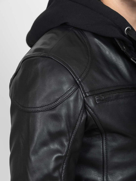 Kappa Leather Jacket Black