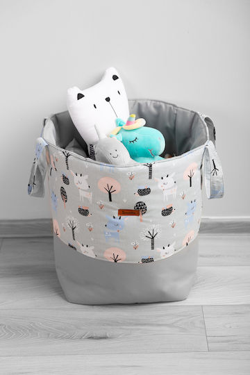 Sensillo Children's Fabric Storage Basket Gray 35x35x47cm