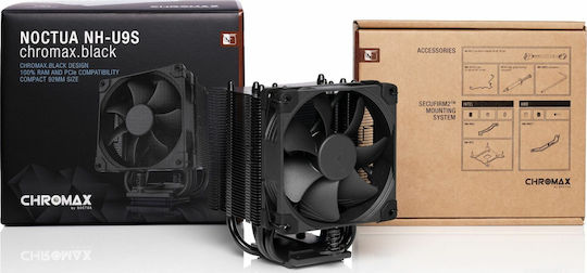 Noctua NH-U9S chromax.black Ψύκτρα Επεξεργαστή για Socket AM4/AM5/1200/115x