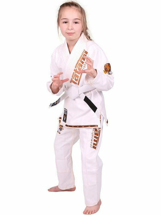 Tatami Fightwear New Meerkatsu Kids Animal Gi Kids Jiu Jitsu Uniform White