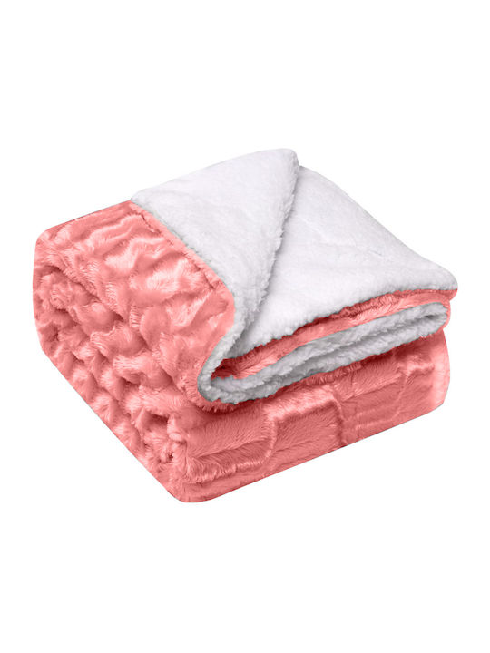 Oxford Home BL-005 Blanket Sherpa Fleece Double 200x240cm. Pink